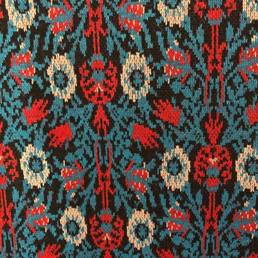 LuLaRoe Short Sleeve Red and Blue Fit and Flare Amelia Dress - Picture 3 of 7